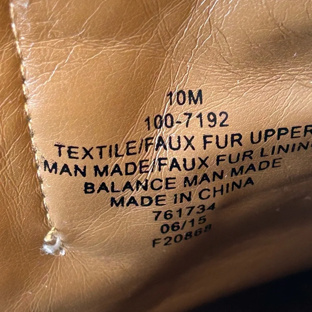 Liz Claiborne Ankle‎ Boots Faux Fur Side Zip 10M